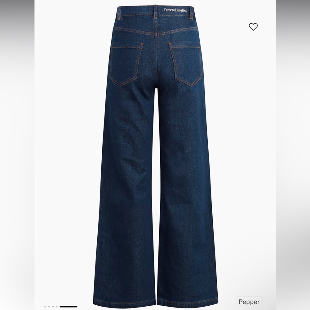 Favorite Daughter jeans. Super soft stretch, high waisted, dark wash.